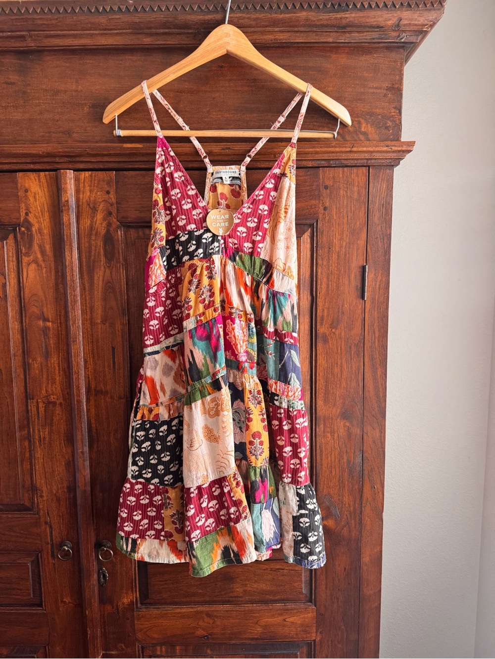 Earthbound Trading Co Assorted Patchwork Market Mini Dress New